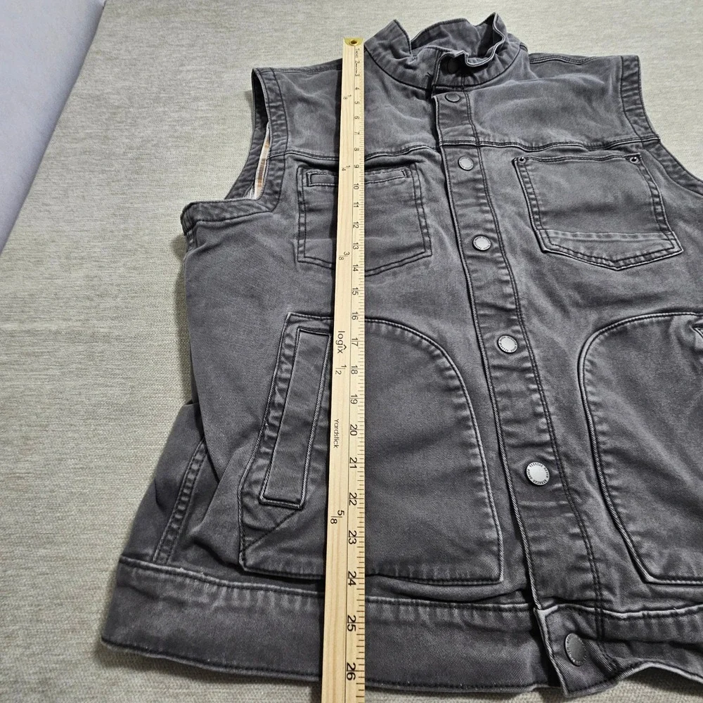 RedHead Ranch Vest Mens XL Grey Flannel Lined Canvas Snap Front Workwear